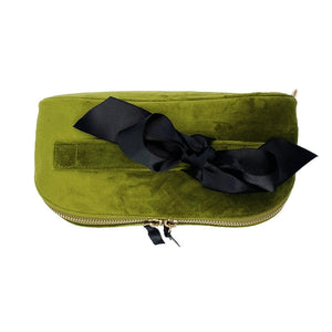 Bag-All Green Velvet Accordion Makeup Bag | Build A Luxury Custom Gift Box for Women with Luxe & Bloom