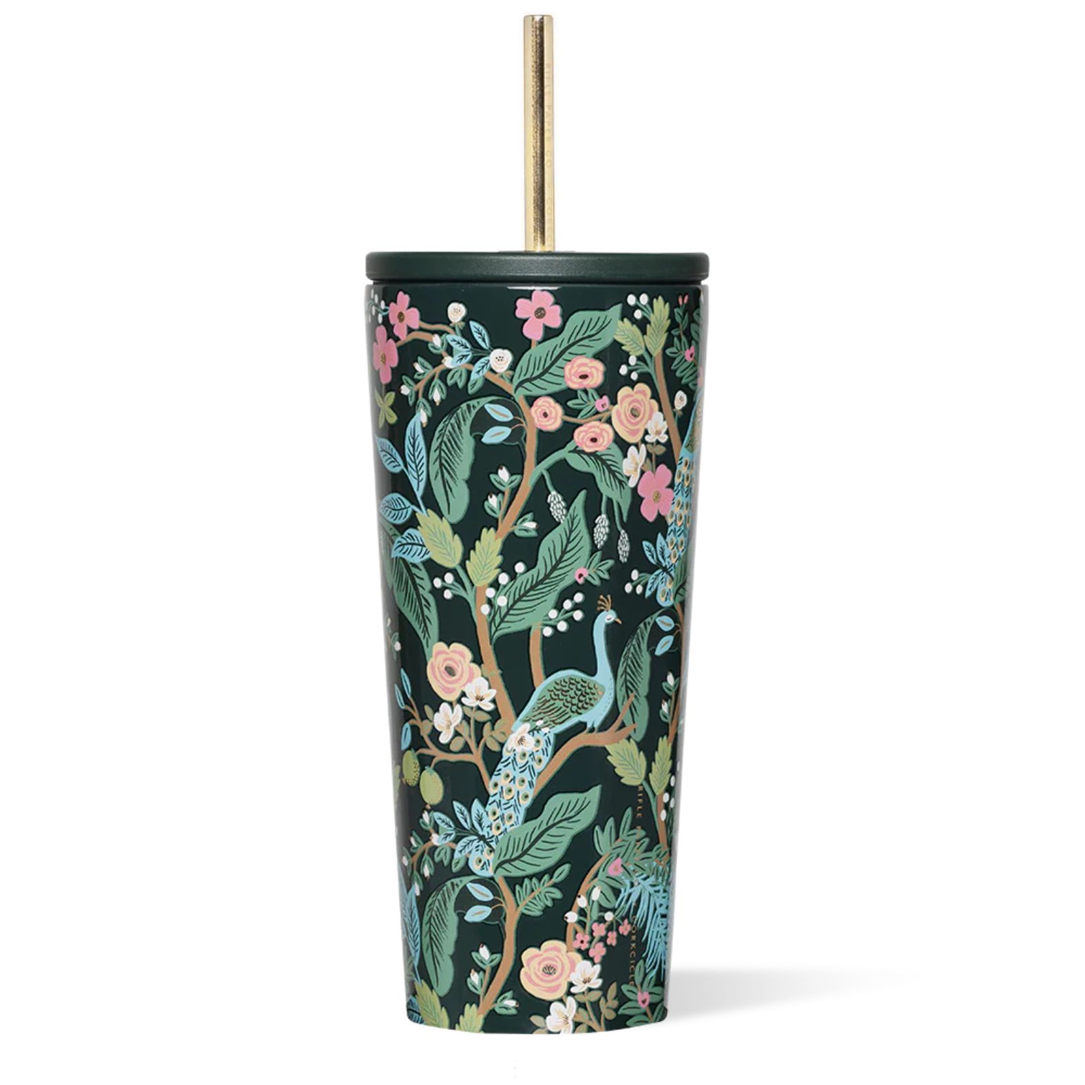 Corkcicle x Rifle Paper Co. Peacock Blue Cold Cup 24 oz Insulated Tumbler | Build A Luxury Custom Gift Box for Women with Luxe & Bloom