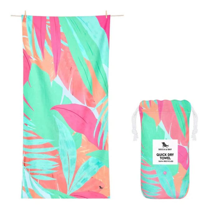Dock & Bay Hot Tropics Quick Dry Beach Towel | Build A Luxury Custom Gift Box for Women with Luxe & Bloom
