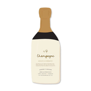 Ginger P. Designs Happy Couple Champagne Bottle Greeting Card Back | Build A Luxury Custom Gift Box for Women with Luxe & Bloom