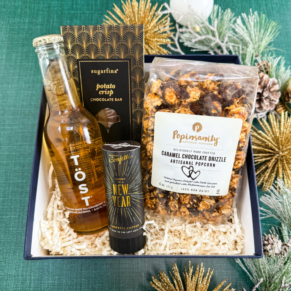 New Years Toast Luxury Curated Gift Box | Corporate Gifts | Holiday & New Years Gifts