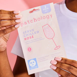 Patchology Serve Chilled™ Rosé Sheet Mask 2 Pack | Build A Luxury Custom Gift Box for Women with Luxe & Bloom