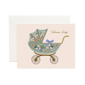 Rifle Paper Co Floral Pram Welcome Baby Greeting Card | Somebunny Loves You Baby Girl Gift Box