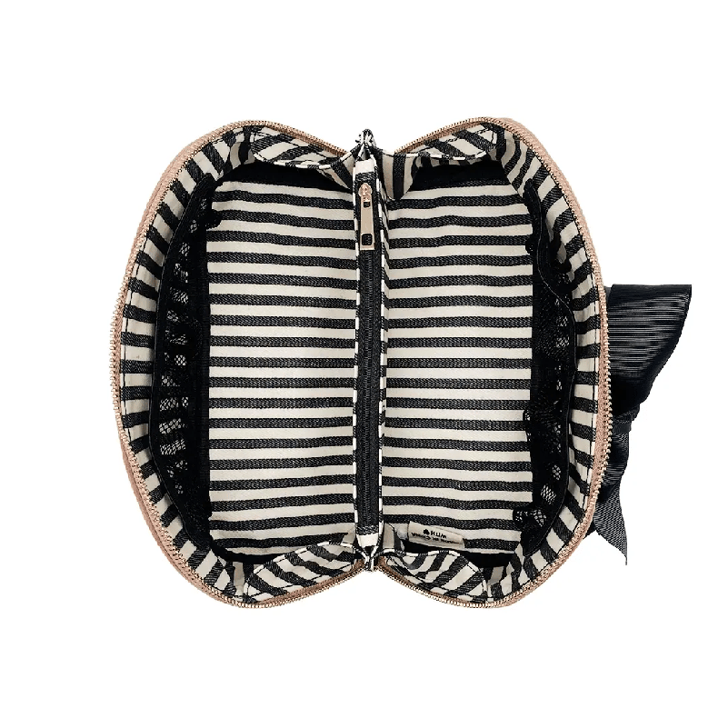 Bag-All Blush Velvet Accordion Makeup & Toiletry Bag | Build A Luxury Custom Gift Box for Women with Luxe & Bloom