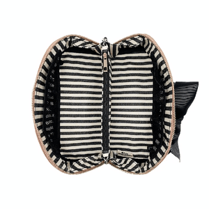Blush Velvet Accordion Makeup Bag