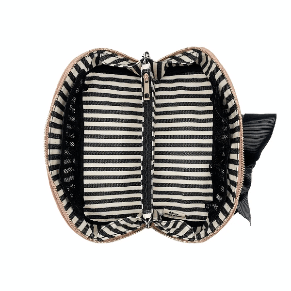 Blush Velvet Accordion Makeup Bag