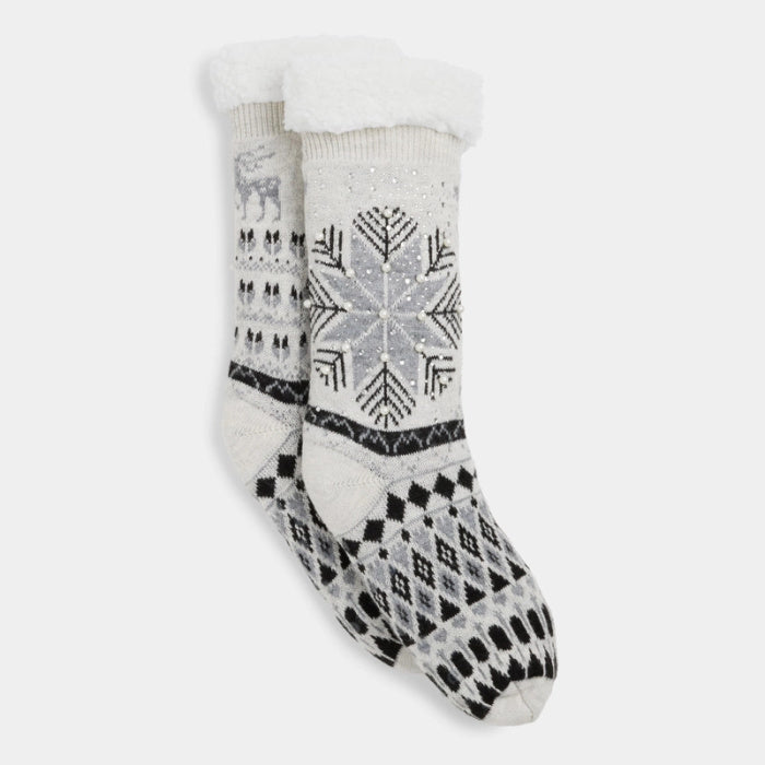 Winter Wonderland Slipper Socks with Sherpa Lining | Build A Luxury Custom Christmas Gift Box for Women with Luxe & Bloom