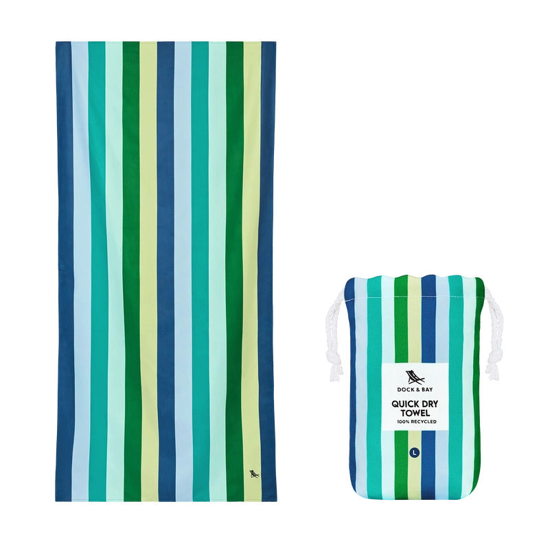 Dock & Bay Cool Lagoon Quick Dry Beach Towel | Build A Luxury Custom Gift Box for Women with Luxe & Bloom