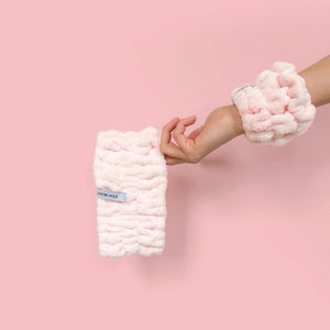 ESW Beauty Pink Skincare Headband & Wrist Bands | Build A Luxury Custom Gift Box for Women with Luxe & Bloom