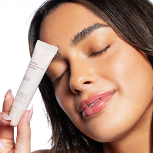 ESW Beauty Vanilla Almond Butter Smoothie Lip Treatment On Model | Build A Luxury Custom Gift Box for Women with Luxe & Bloom