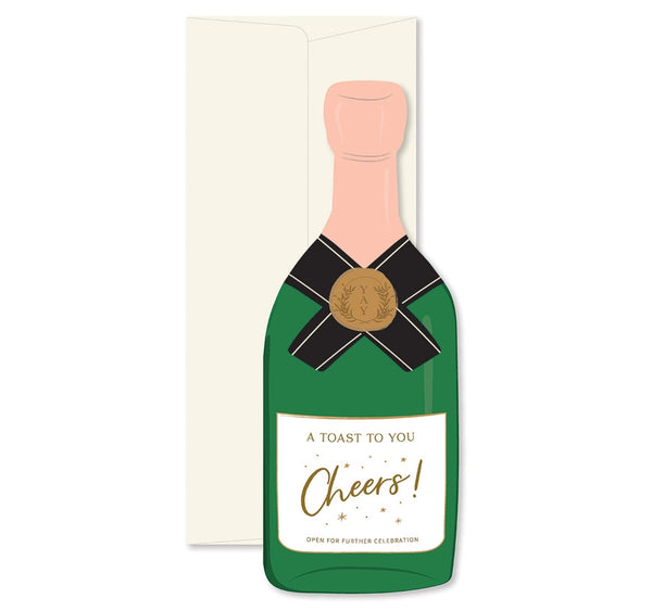 Ginger P. Designs A Toast To You Champagne Bottle Greeting Card