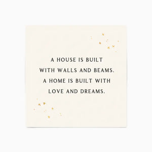Frankie & Claude Home Sweet Home Matchbox " A House Is Built With Walls & Beams. A Home Is Built With Love & Dreams" | Build A Luxury Custom Gift Box with Luxe & Bloom