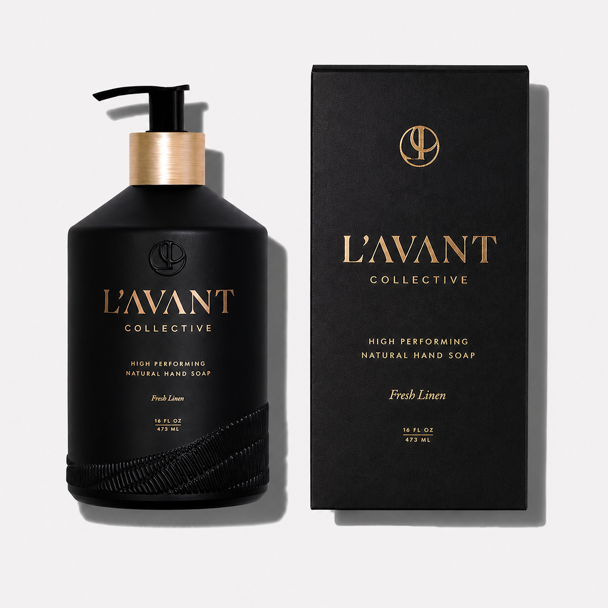 L'AVANT Collective Fresh Linen Hand Soap with Box on a white background | Build A Luxury Custom Gift Box for Women with Luxe & Bloom