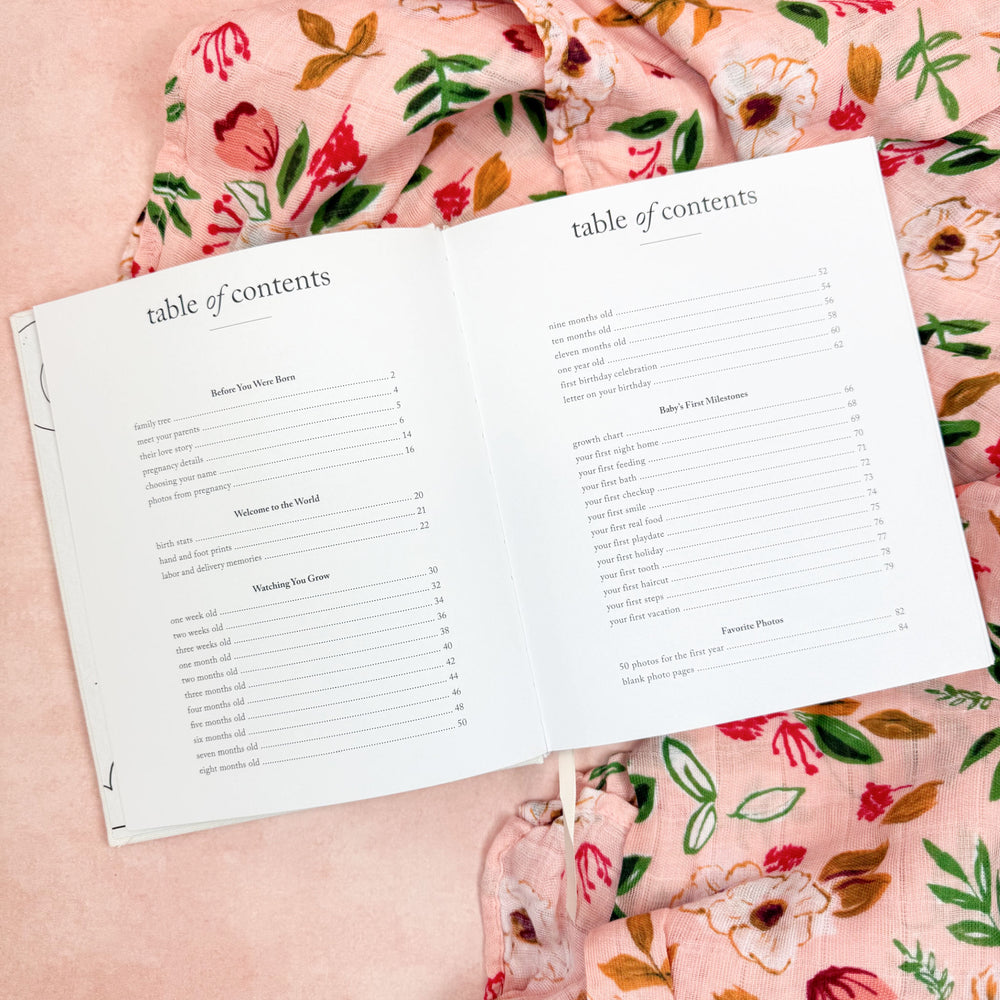 Duncan & Stone Co. Baby's First Year Memory Journal | Build A Luxury Custom Gift Box for Women with Luxe & Bloom