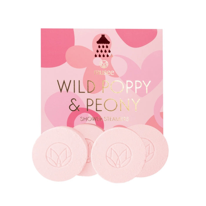 Musee Wild Poppy & Peony Shower Steamers | Build A Luxury Custom Gift Box for Women with Luxe & Bloom