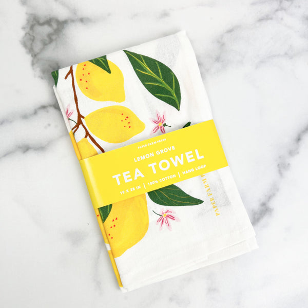 Paper Farm Press Lemon Grove Tea Towel | Luxe & Bloom Luxury Custom Gift Boxes For Women