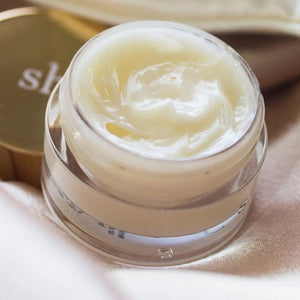 Sara Happ Creamy The Dream Slip Overnight Lip Mask with Jar Open | Build A Luxury Custom Gift Box for Women with Luxe & Bloom
