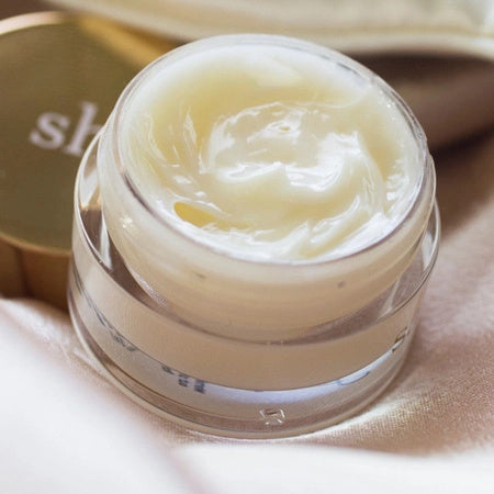 Sara Happ Creamy The Dream Slip Overnight Lip Mask with Jar Open | Build A Luxury Custom Gift Box for Women with Luxe & Bloom
