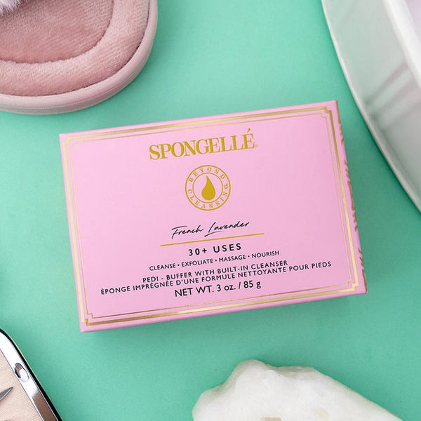 Spongelle French Lavender Pedi Buffer | Build A Luxury Custom Gift Box for Women with Luxe & Bloom