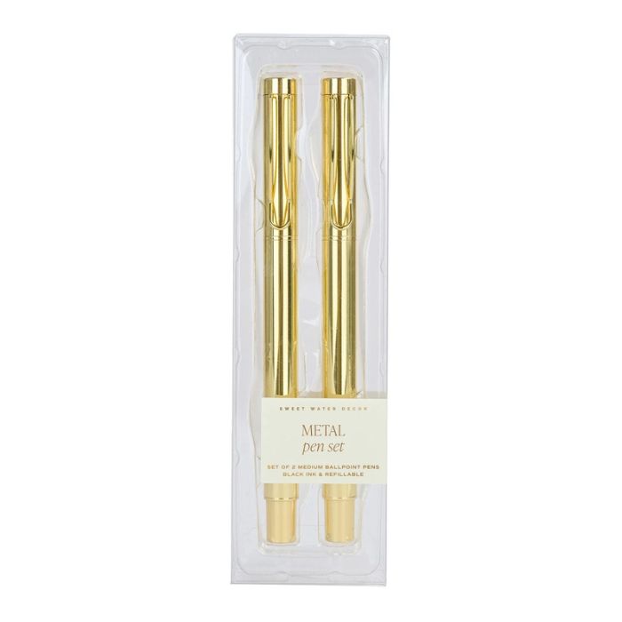 Sweet Water Decor Gold Metal Pen Set | Build A Luxury Custom Gift Box with Luxe & Bloom