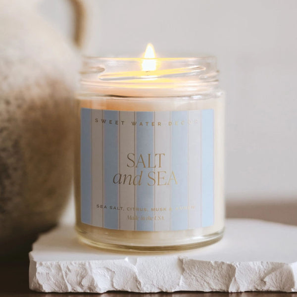 Sweet Water Decor Salt & Sea Candle | Build A Luxury Custom Gift Box for Women with Luxe & Bloom