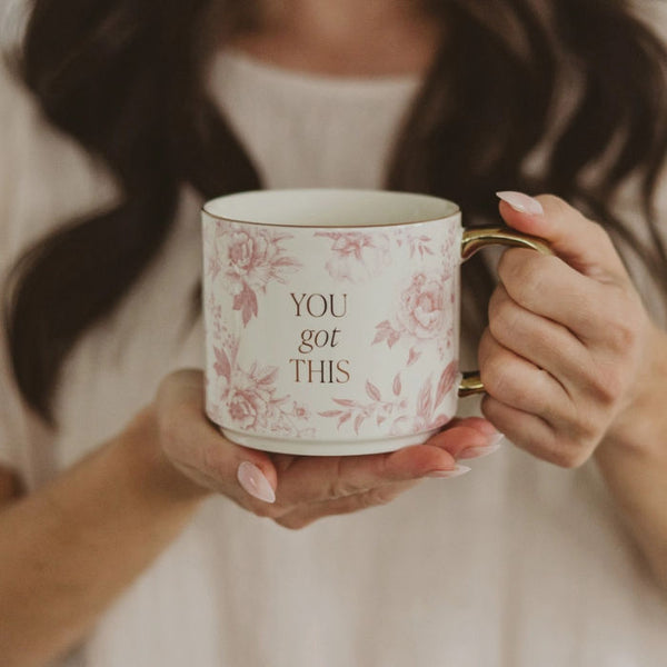 Women Holding A Sweet Water Decor You Got This Floral Coffee Mug | Build A Luxury Custom Gift Box for Women with Luxe & Bloom