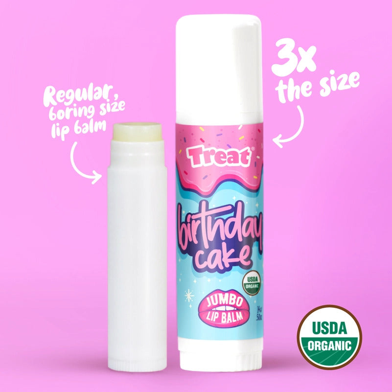 Treat Beauty Birthday Cake Jumbo Lip Balm | Build A Luxury Custom Gift Box for Women with Luxe & Bloom