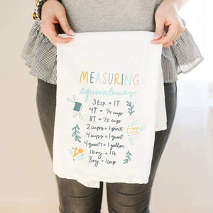 Luxe & Bloom - Doe A Deer Measuring Equivalents Flour Sack Towel