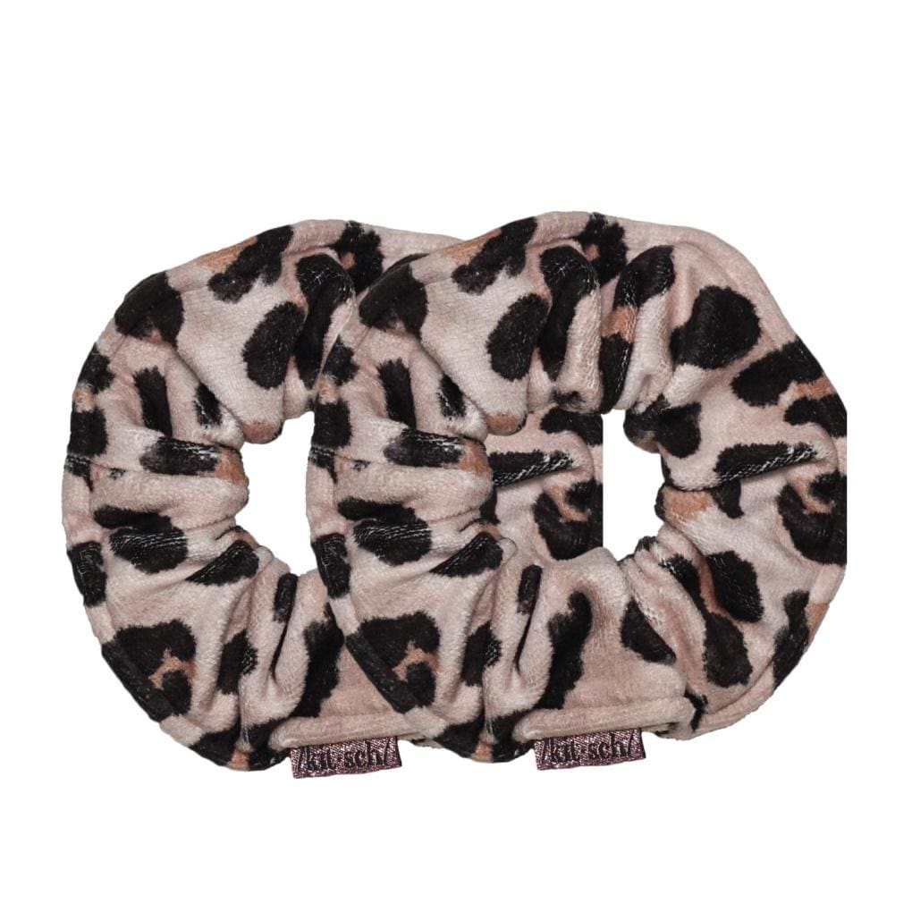 Luxe & Bloom - Kitsch Set of 2 Leopard Microfiber Towel Scrunchies