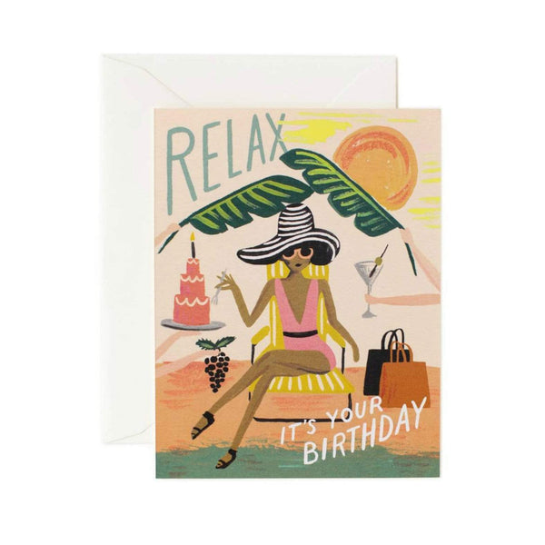 Luxe & Bloom - Rifle Paper Co. Relax Birthday Card