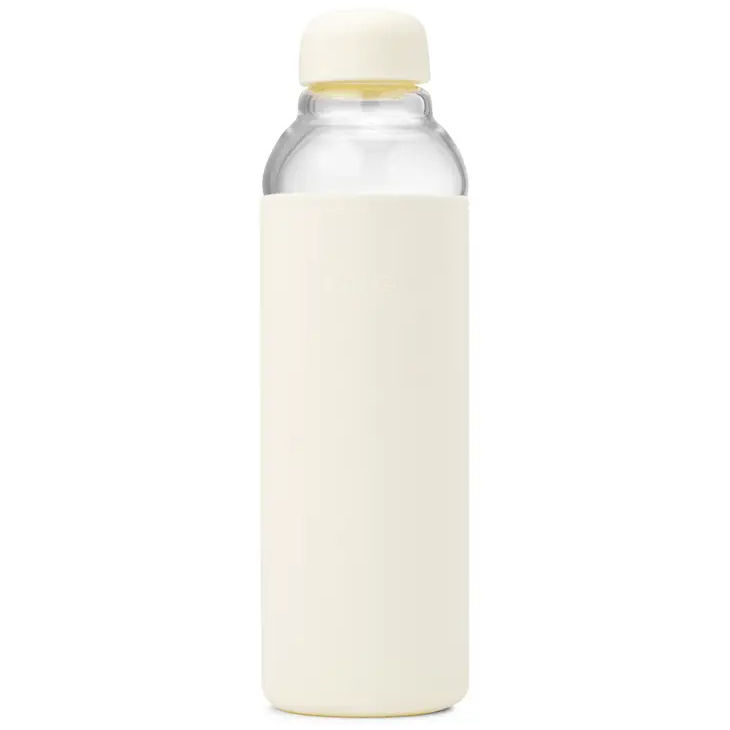 W&P Cream Glass Water Bottle | Build A Custom Gift Box For Women