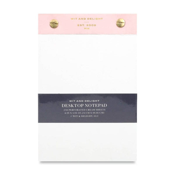 Wit & Delight Pink Desktop Notepad - Luxe & Bloom