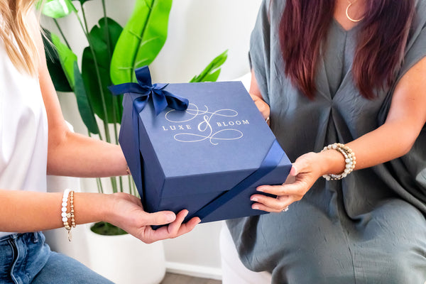 Luxury Curated & Custom Gift Boxes for Women | Luxe & Bloom Gift Exchange Between Friends