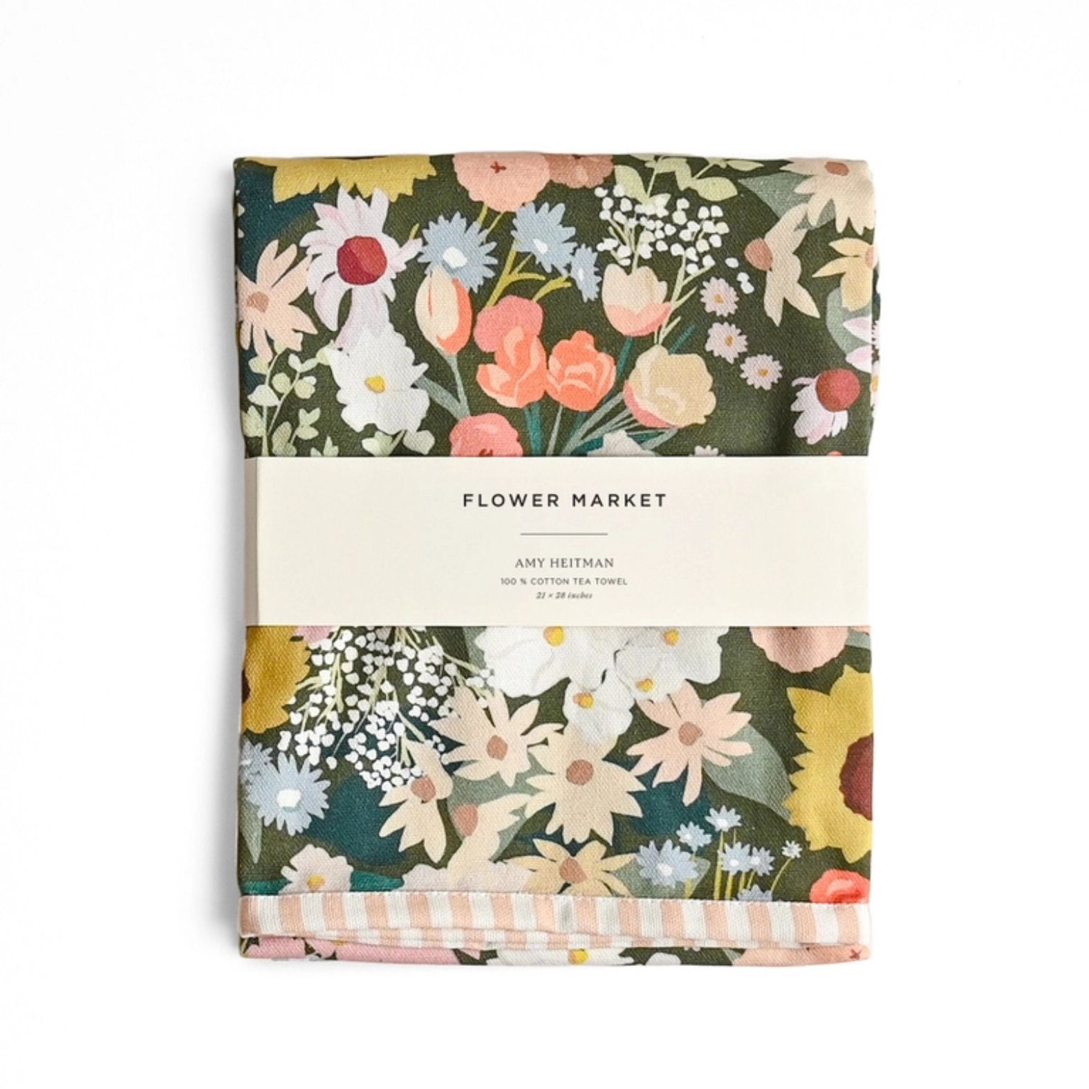 Amy Heitman Flower Market Towel on a white background | Build A Luxury Custom Gift Box for Women with Luxe & Bloom
