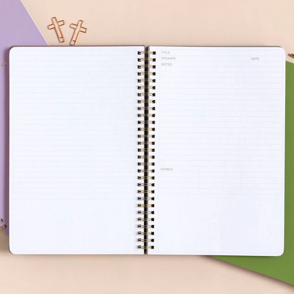 Open Church Notes notebook on a colorful background
