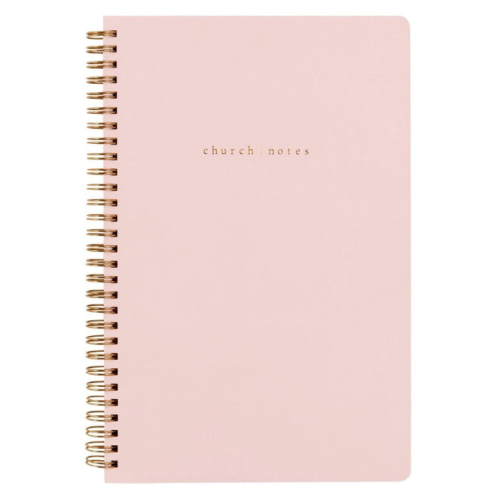 Blush Church Notes Bible Study Notebook on a white background