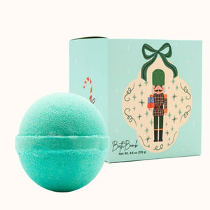 Latika Beauty Nutcracker Boxed Bath Bomb on a white background | Build A Luxury Custom Christmas Gift Box for Women with Luxe & Bloom
