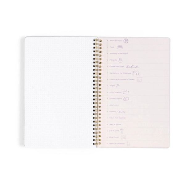 Lilac Church Notes Bible Reference Notebook interior pages | Build A Custom Christian Gift Box for Women with Luxe & Bloom