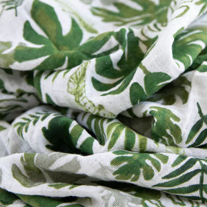 Little Unicorn Tropical Leaf Cotton Muslin Swaddle Blanket | Build A Luxury Custom Baby Gift Box with Luxe & Bloom