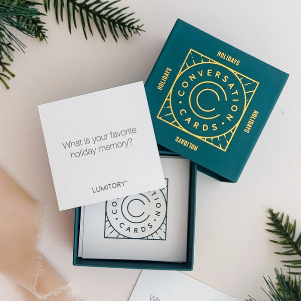 Lumitory Holiday Conversation Cards | Build A Luxury Custom Christmas Gift Box with Luxe & Bloom