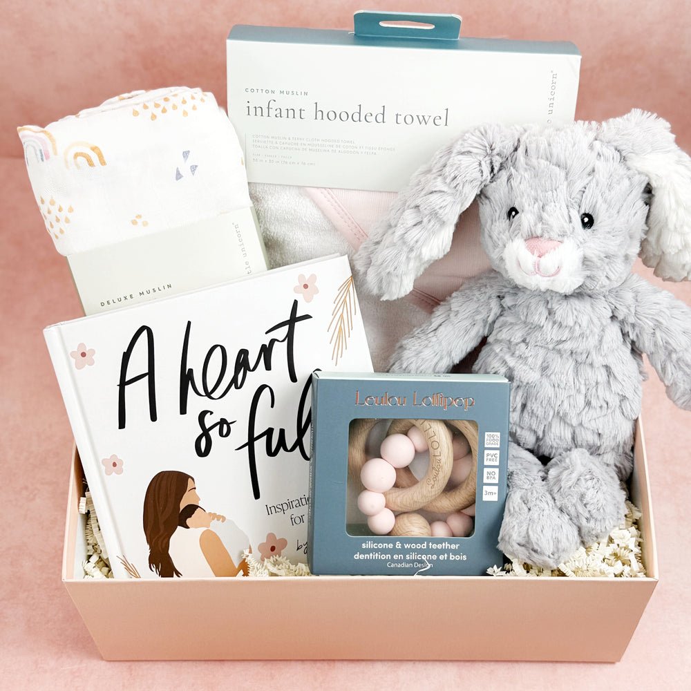 Somebunny Loves You Baby Girl Gift Box | Luxury Baby Shower Gift Boxes from Luxe & Bloom