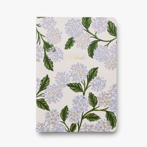 Rifle Paper Co. White Hydrangea Stitched Notebook - Set of 3 | Build A Luxury Custom Gift Box for Women with Luxe & Bloom