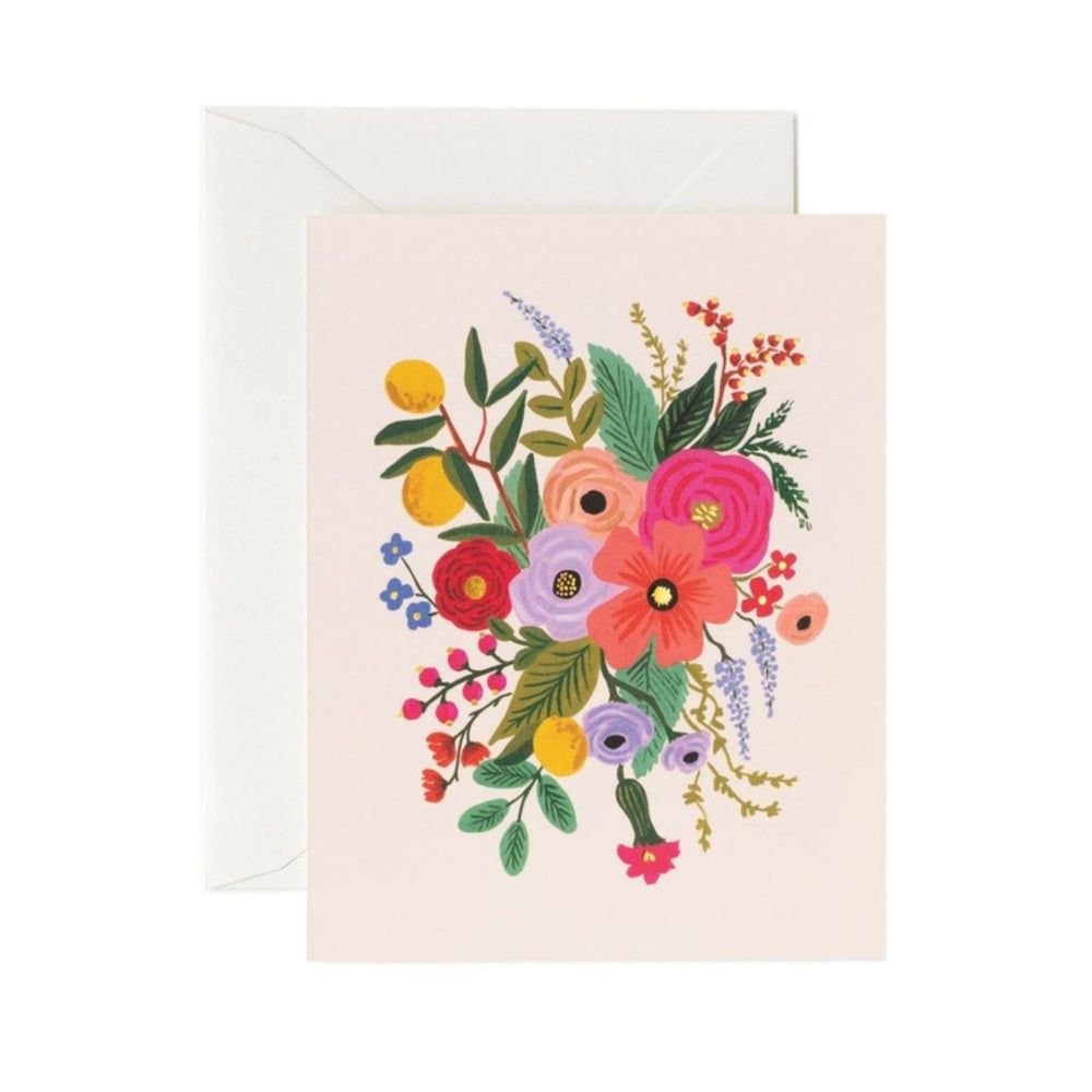 Rifle Paper Co. Garden Party Floral Blush Card on a white background | Build A Luxury Custom Gift Box for Women with Luxe & Bloom