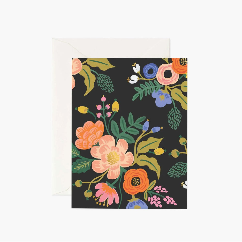 Rifle Paper Co. Lively Floral Black Card | Build A Luxury Custom Gift Box for Women with Luxe & Bloom