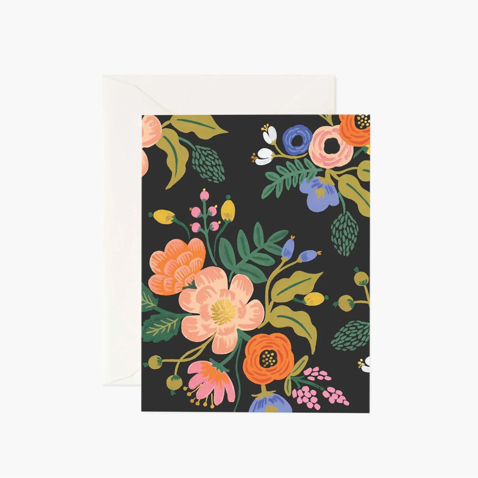 Rifle Paper Co. Lively Floral Black Card | Build A Luxury Custom Gift Box for Women with Luxe & Bloom