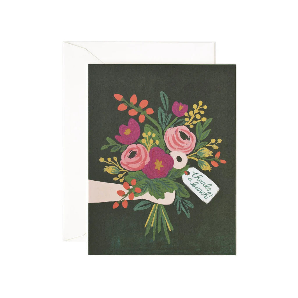 Rifle Paper Co. Thanks A Bunch Greeting Card | Build A Luxury Custom Gift Box for Women with Luxe & Bloom