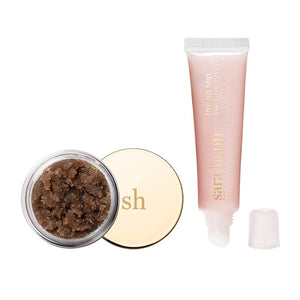 Sara Happ Let's Glow Lip Scrub & Shine Kit with lip scrub & lip gloss | Build A Luxury Custom Gift Box for Women with Luxe & Bloom