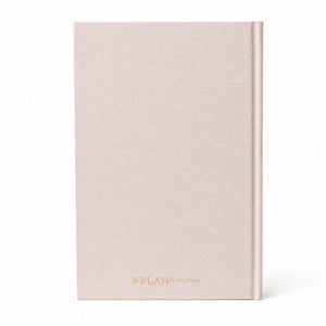 Selah Publications The Lainey Notebook with a linen colored back cover on a white background | Build A Custom Christian Gift Box for Women with Luxe & Bloom