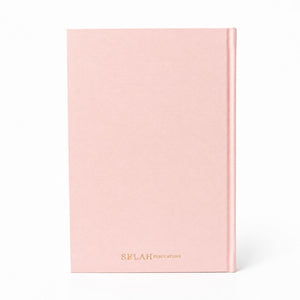 Selah Publications The Polly Blair Notebook back cover with the words 'SELAH Publications' printed in small gold text near the bottom center, shown on a clean white background.