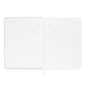 Sugar Paper Undated Weekly Planner Interior on a White Background | Build A Luxury Custom Gift Box for Women with Luxe & Bloom 